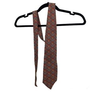 Christian Dior Gold Red and Blue Necktie